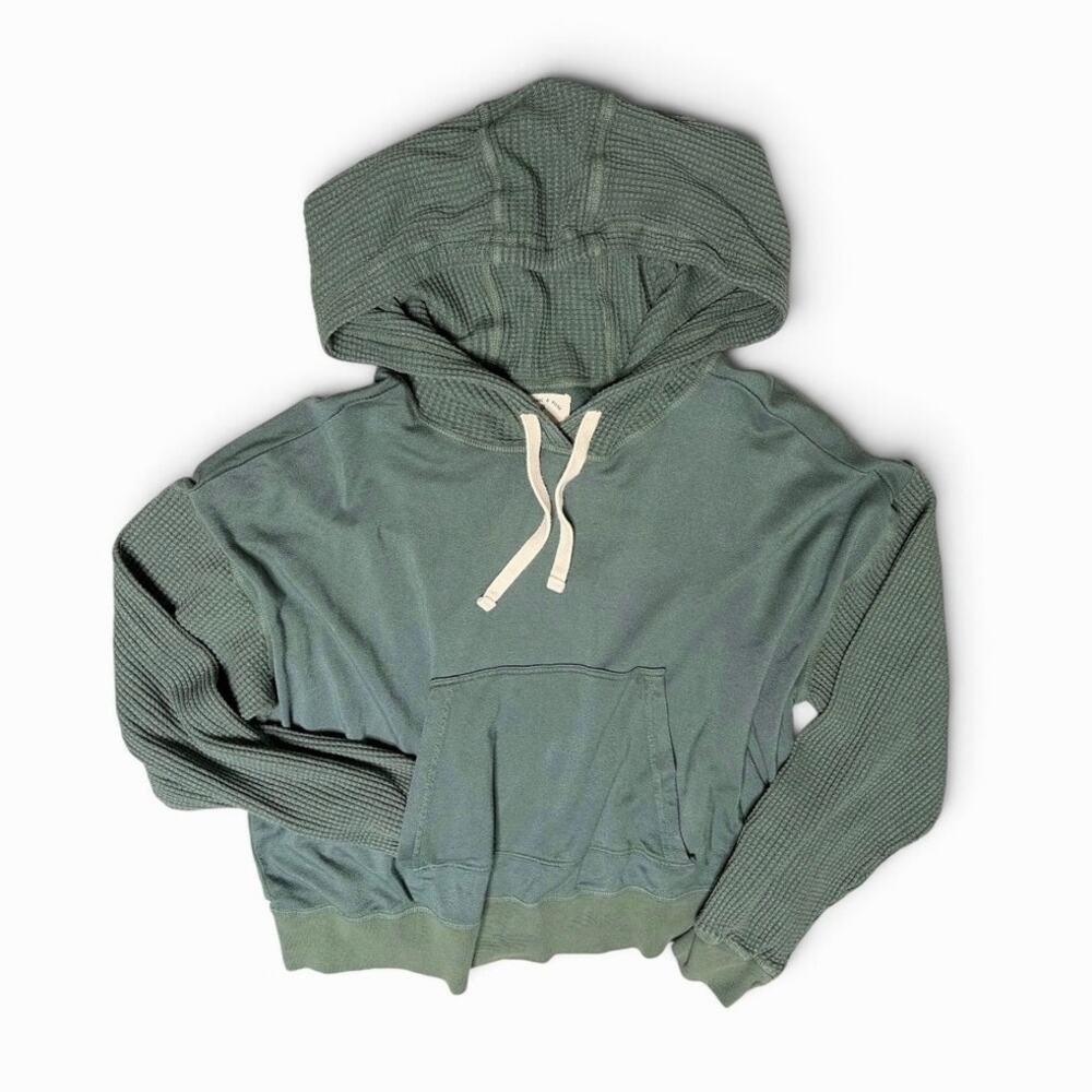 Electric & Rose Burnt Olive Crop Hoodie